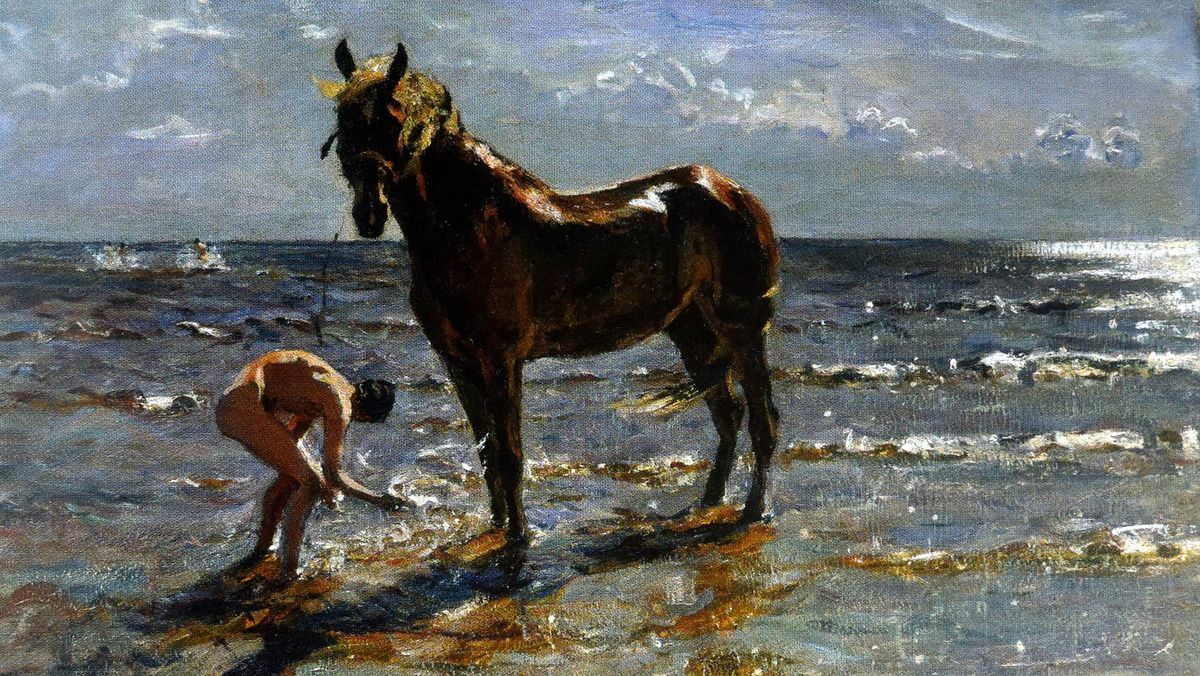 Валентин Александрович Серов. Купание коня. 1905