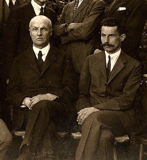 Павел Скоропадский и Вячеслав Липинский (справа) на съезде Украинского союза хлеборобов-державников. Рейхенау, июнь 1922