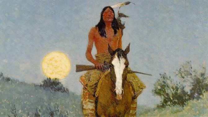 Фредерик Ремингтон. Посторонний. 1909