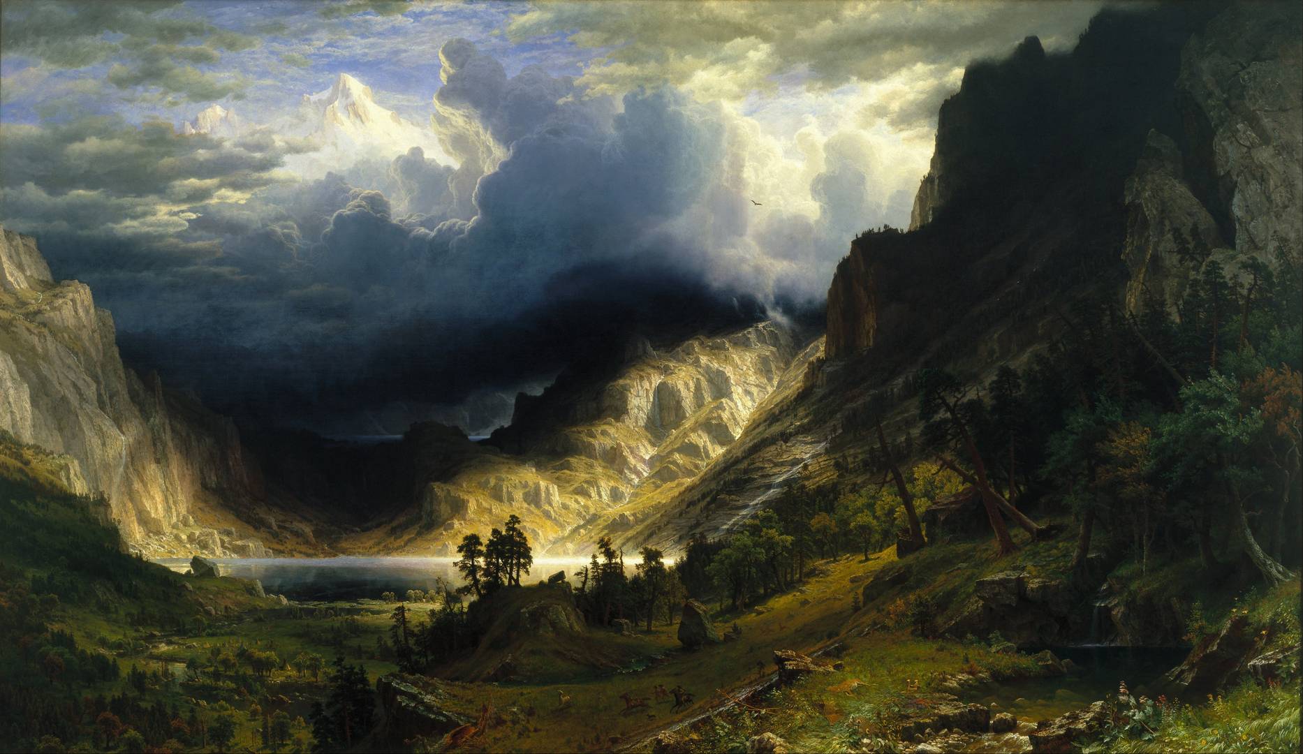 Альберт Бирштадт. Буря в Скалистых горах. 1866