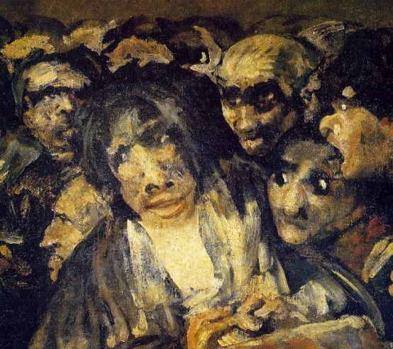 Франсиско Хосе де Гойя-и-Лусьентес Большой козел или шабаш ведьм, ок.1821-23. Фрагмент