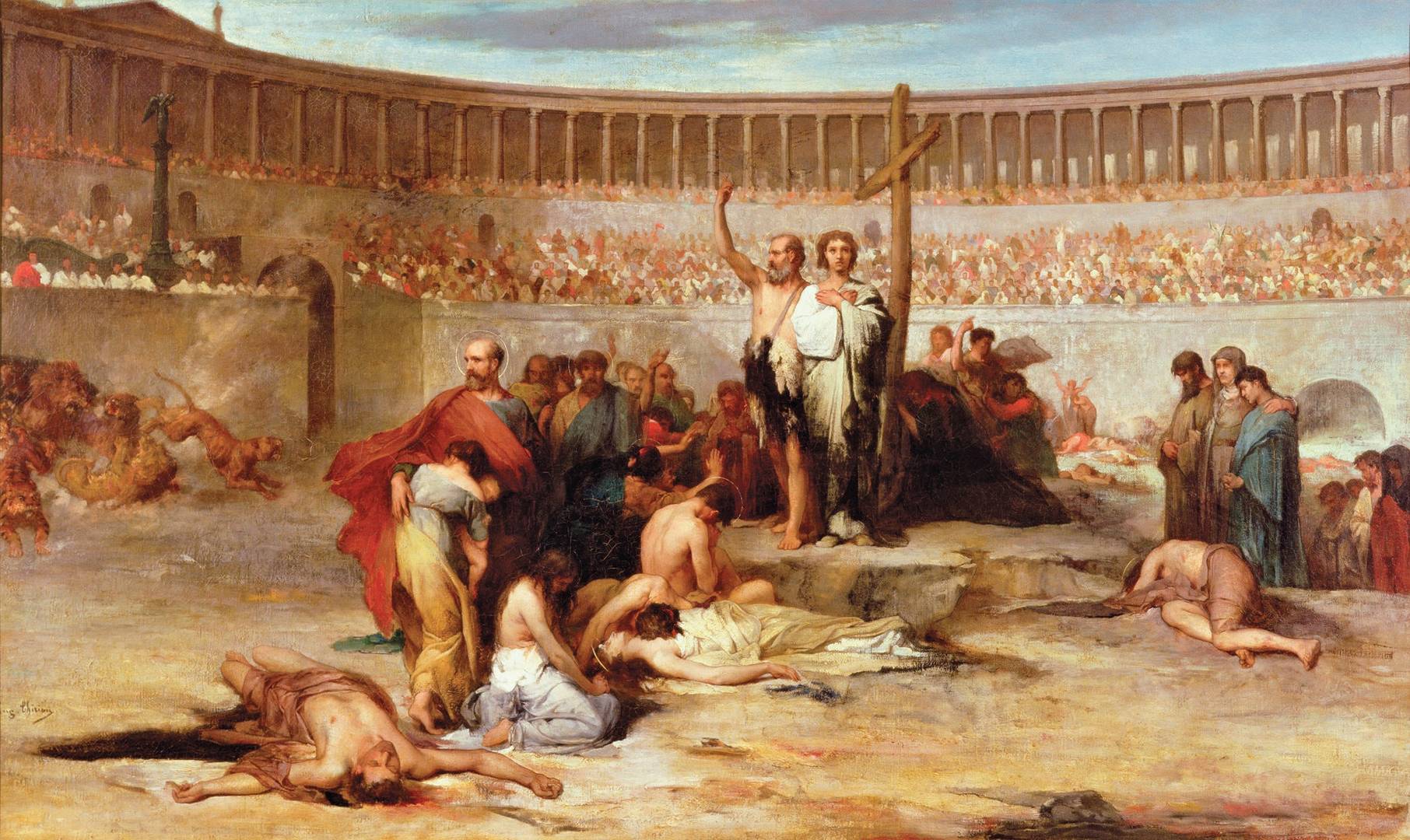 Эжен Тирион. Триумф Веры — христианские мученики во времена Нерона, 65 год н. э. XIX век
