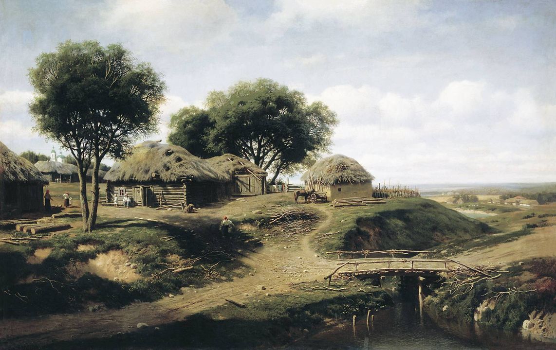 Клодт Михаил. Село в Орловской губернии. 1864.