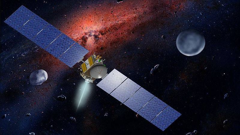 АМС Dawn в межпланетном полёте (компьютерная графика)