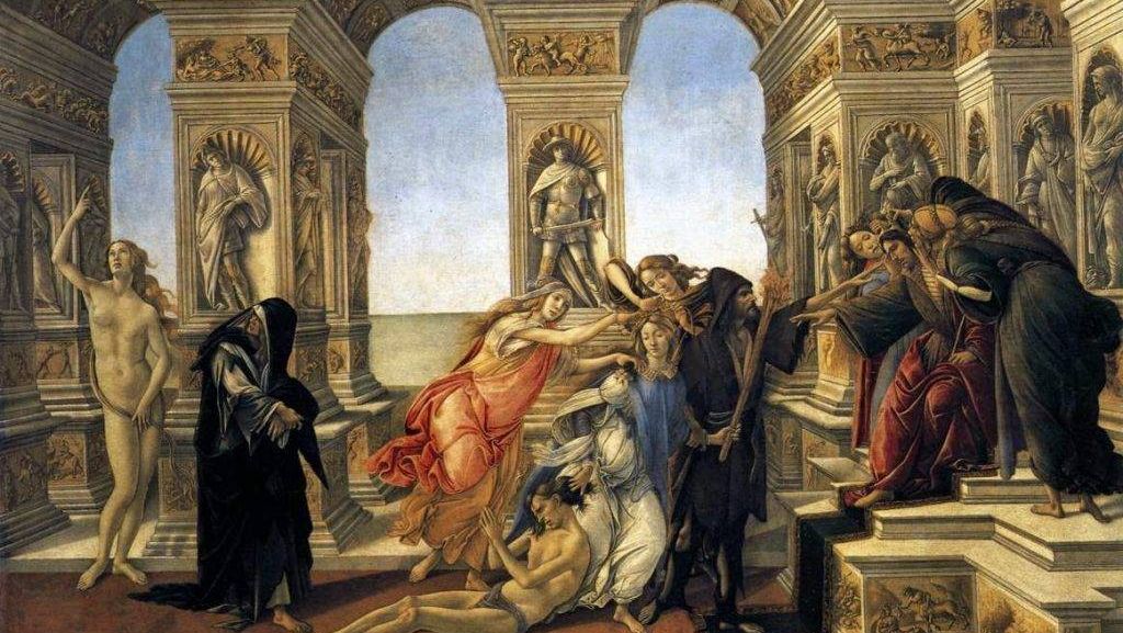 Сандро Боттичелли. Аллегория клеветы. 1495