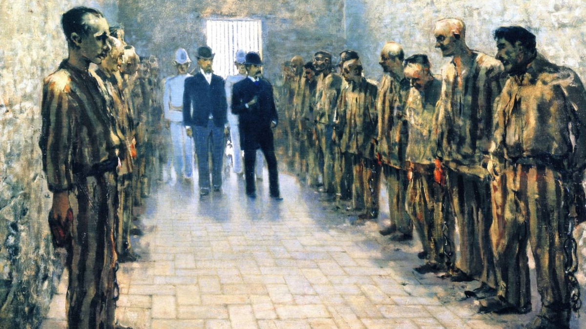 Телемако Синьорини. Тюрьма в Портоферрайо (фрагмент). 1890