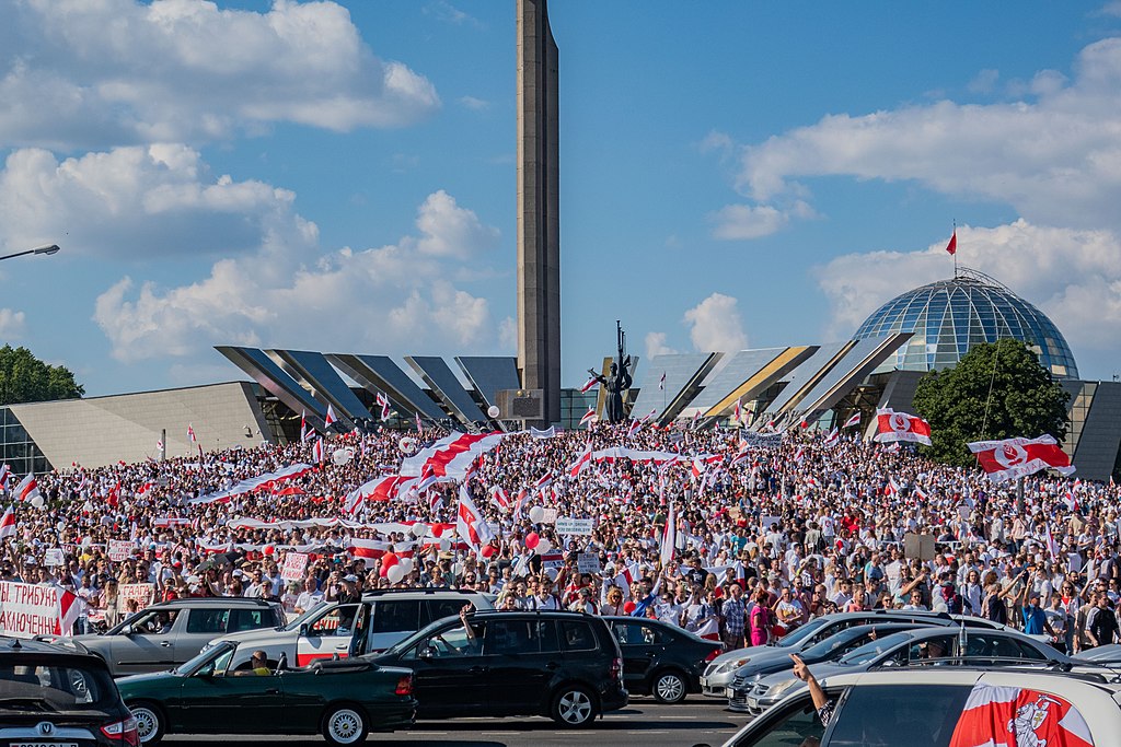 Протестный митинг против Лукашенко 16 августа 2020 года. Минск.