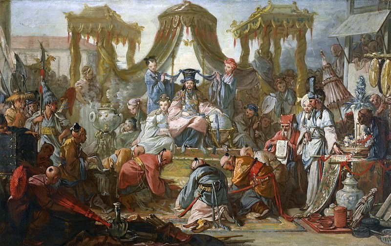 Франсуа Буше. Картоны для гобеленов. Прием у китайского императора. XVIII век