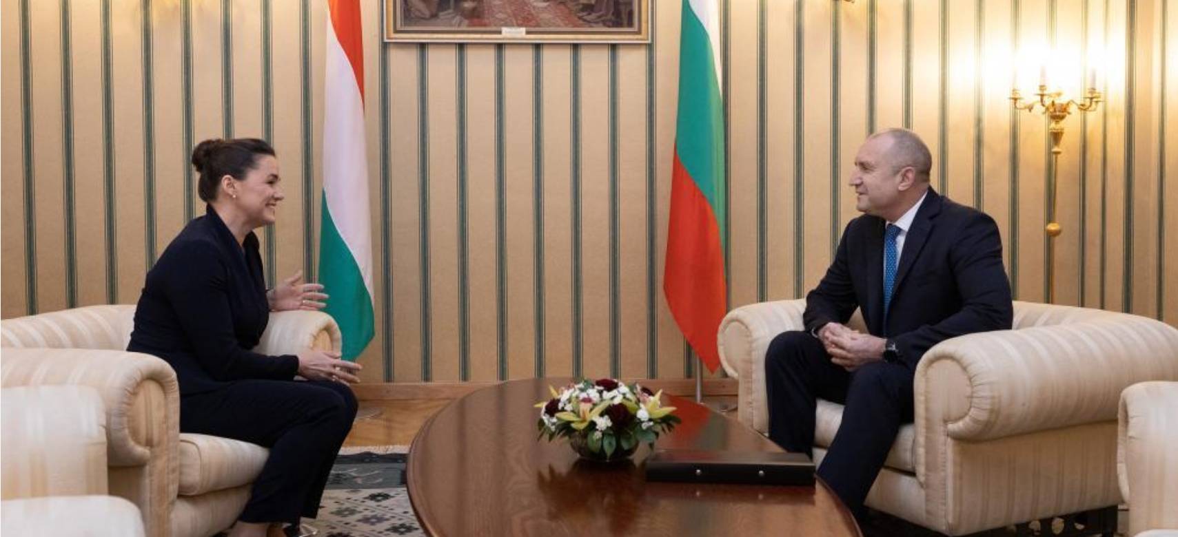 Президент Венгрии Каталина Новак и президент Болгарии Румен Радев