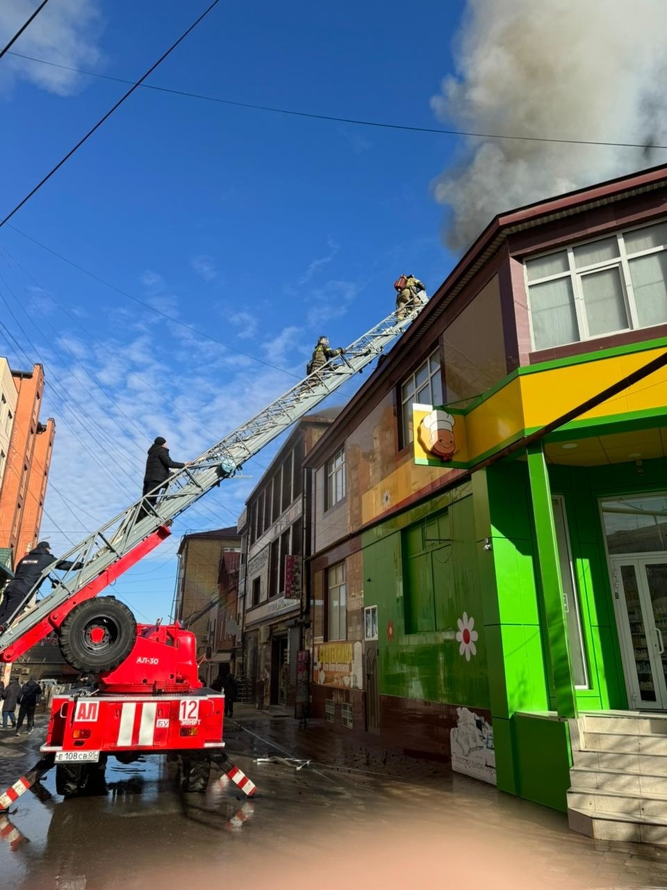 Локализация пожара в городе Буйнакске