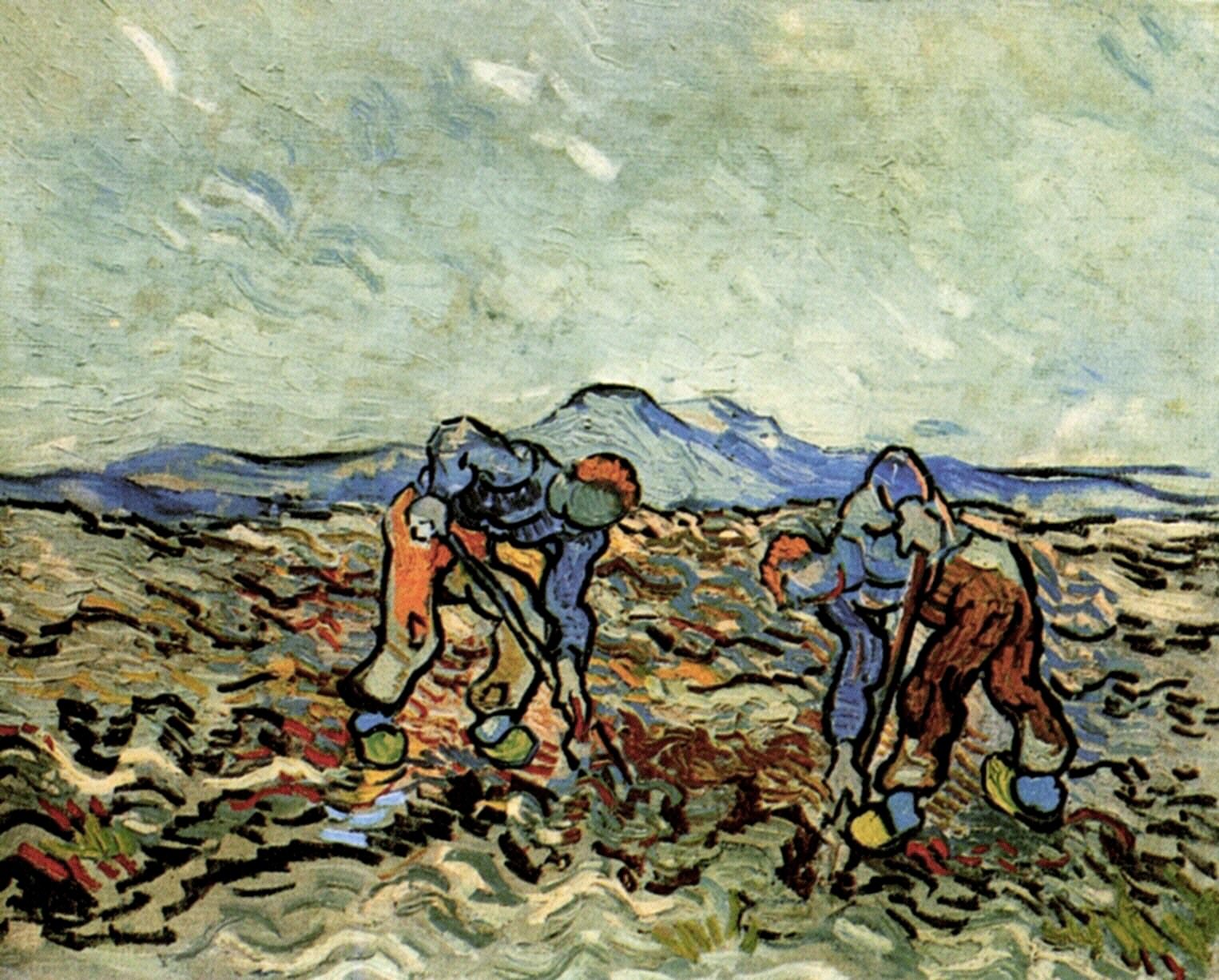 Винсент Ван Гог. Крестьяне, собирающие картофель (1890 г.)