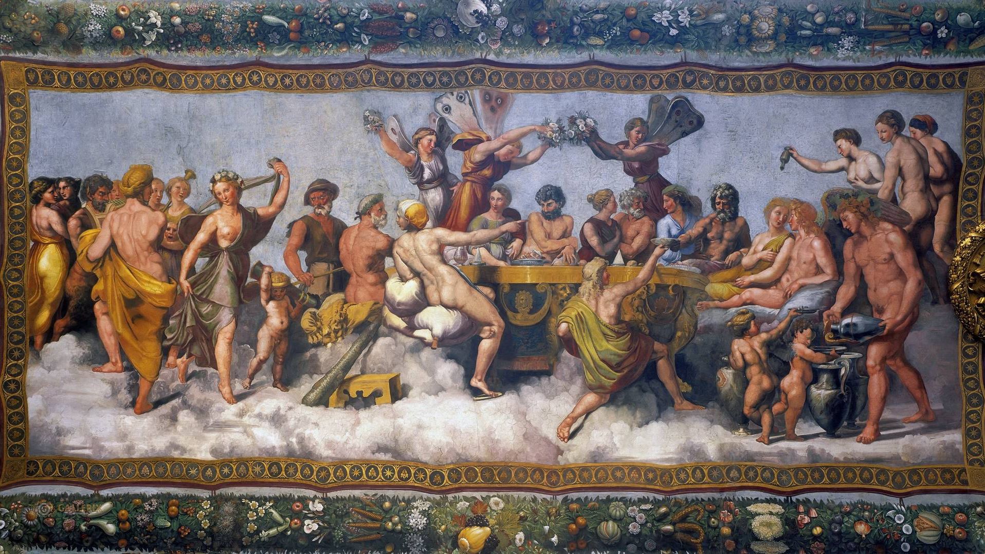 Рафаэль Санти. Свадьба Купидона и Психеи. 1518.