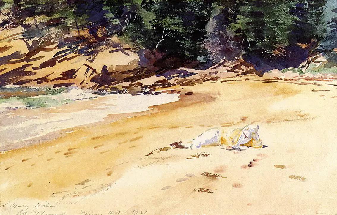 Джон Сингер Сарджент. Песчаный пляж. 1921