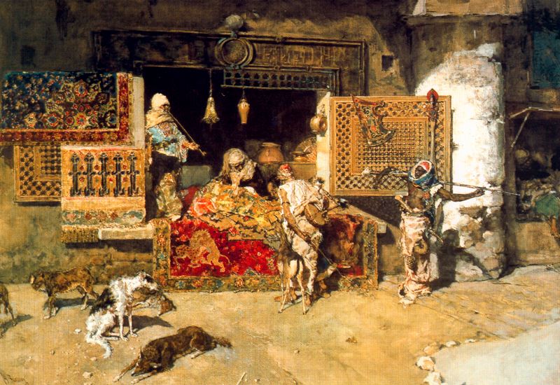Мариано Фортуни-и-Марсаль. Продавец ковров. 1870