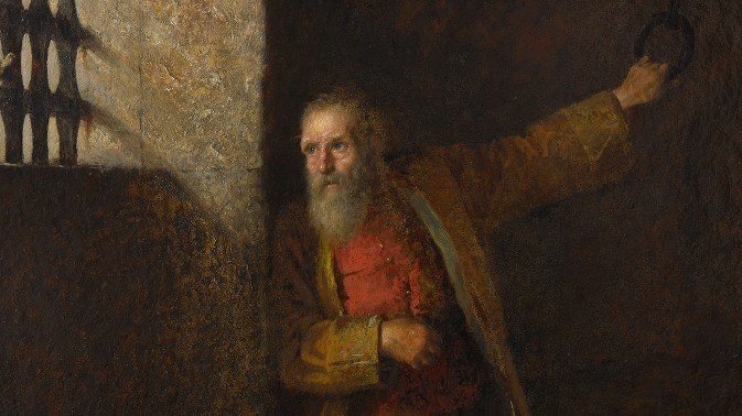 Истмен Джонсон. Узник государства (фрагмент). 1874