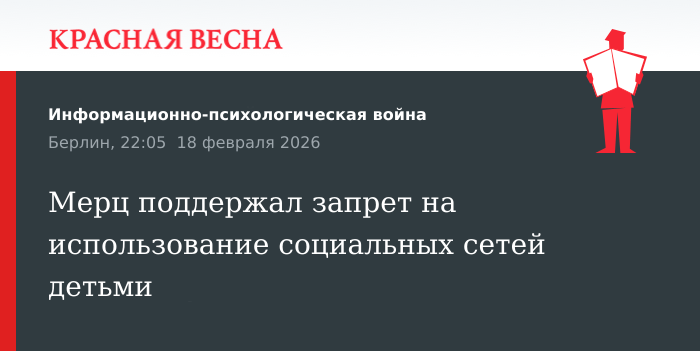 Мерц поддержал запрет на использование социальных сетей детьми